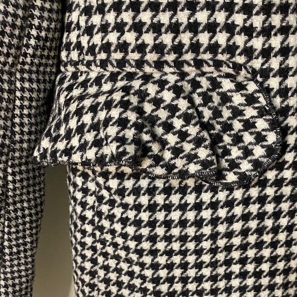 BCBG Generation Black & White Houndstooth Coat Small | Lined Chic Classic - Picture 4 of 9
